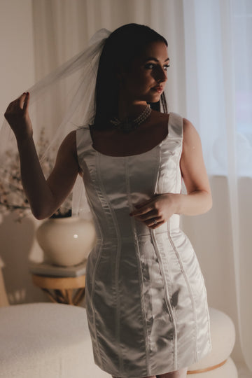 Sparkly Short Wedding Veil